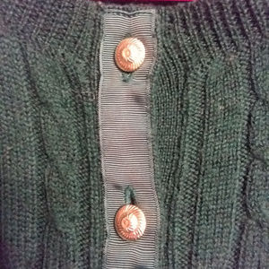 Eagle's Eye Hunter Green Wool Cardigan L